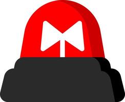 Warning Siren Icon In Red Color vector