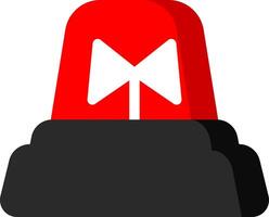 Siren Icon Red Flat Style Design vector