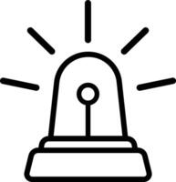 Flat Emergency Icon With Siren Signal vector