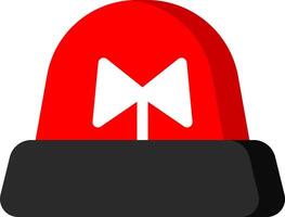 Siren Alert Icon With Red Color vector