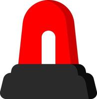 Red Siren Icon For Warning Use vector