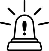 Flat Icon Emergency Siren Signal vector