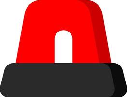 Red Warning Siren Icon Simple vector