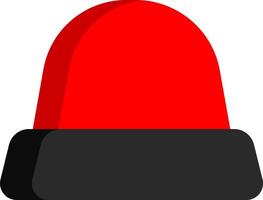 Simple Red Siren Icon For Emergency Warning vector