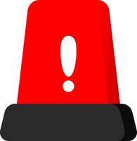 Minimal Red Siren Icon For Alert Messages vector