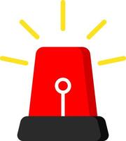 Emergency Siren Red Icon Simple vector