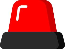 Siren Icon Flat Red For Warning Use vector