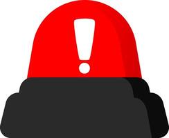 Minimal Red Siren Icon For Alerts vector