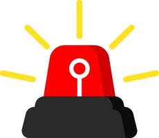 Simple Red Siren Icon For Danger Use vector