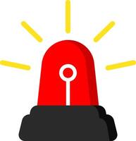 Simple Red Siren Icon For Messages vector