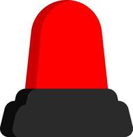 Simple Red Siren Icon Alert Signal vector