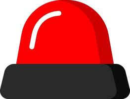 Siren Icon Red Color For Danger Use vector