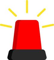 Emergency Siren Red Icon Alert Message vector