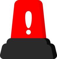 Flat Icon Siren Red For Emergency Signal vector