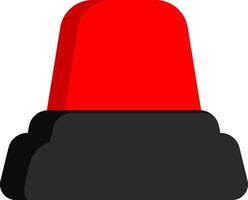 Siren Icon Red Color Flat Warning Alert vector