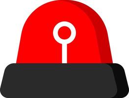 Siren Icon Flat Red For Notifications vector