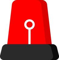 Flat Red Siren Icon Warning Message vector