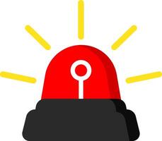 Minimal Red Siren Icon For Signals vector