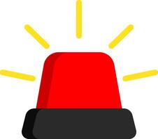 Simple Red Siren Icon Alert Message vector