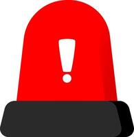 Siren Icon Red Color For Alerts vector
