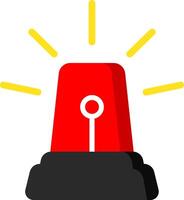 Siren Icon Red Color For Safety Use vector