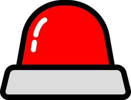 Siren Red Color Icon For Warning vector