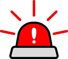 Siren Red Color Icon Simple Design vector