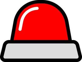Siren Icon Red Color And Bold Lines vector