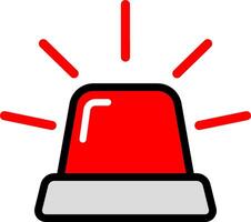 Siren Red Color Icon For Alerts vector