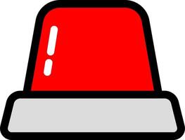 Siren Alert Icon With Simple Lines vector