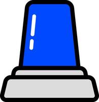 Blue Siren Icon For Danger Alerts vector