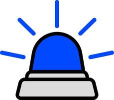 Siren Icon Blue Color Alert Symbol vector