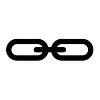 A black and white image of two links vector
