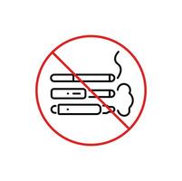 No smoke, no steam. No any kind of smoking devices. No smoking sign. Smoking and vaping not allowed vector