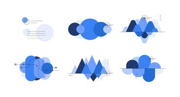 Chart with color areas. Abstract scheme, infographic element, presentation slide template vector