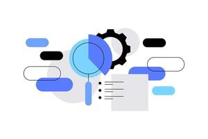 Statistics and data analysis. Abstract web banner vector