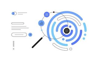 Data science. Statistics and research. Abstract digital diagram. Data visualisation. Web banner vector
