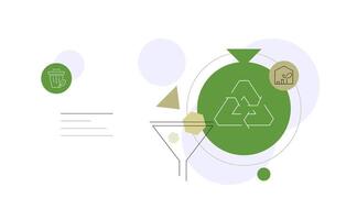 Separate and recycle. Waste management. Presentation slide vector