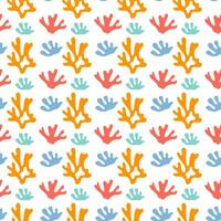 Seamless pattern with corals. Sea life pattern. vector