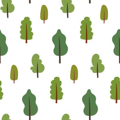 Forest trees seamless pattern. Hiking pattern. Camping background.