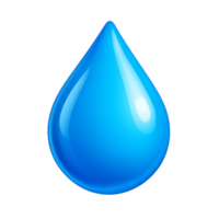 Blue Water Drop Icon in 3D Style for Simple Design Projects png