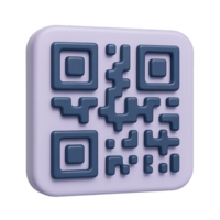 3d qr código Projeto para interativo digital noivado png