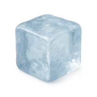 Realistic 3D Ice Cube Rendered for Graphic Design Projects png
