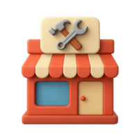 3D Simple Hardware Store Icon for Creative Projects and Designs png
