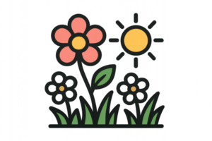 Bright and Simple Spring Icon for Design and Composition Projects png