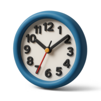 Simple 3D Transparent Clock with Colorful Design and Easy Readability png