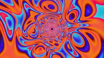 Psychedelic tunnel with black hole in the center. Loop animation video
