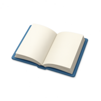 3D Digital Open Book Illustration on a Simple Background png