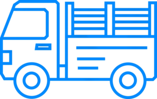 Outline of a Delivery Truck with Simple Design for Graphic Use png