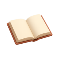3D Digital Book Design with Empty Pages for Custom Composition png
